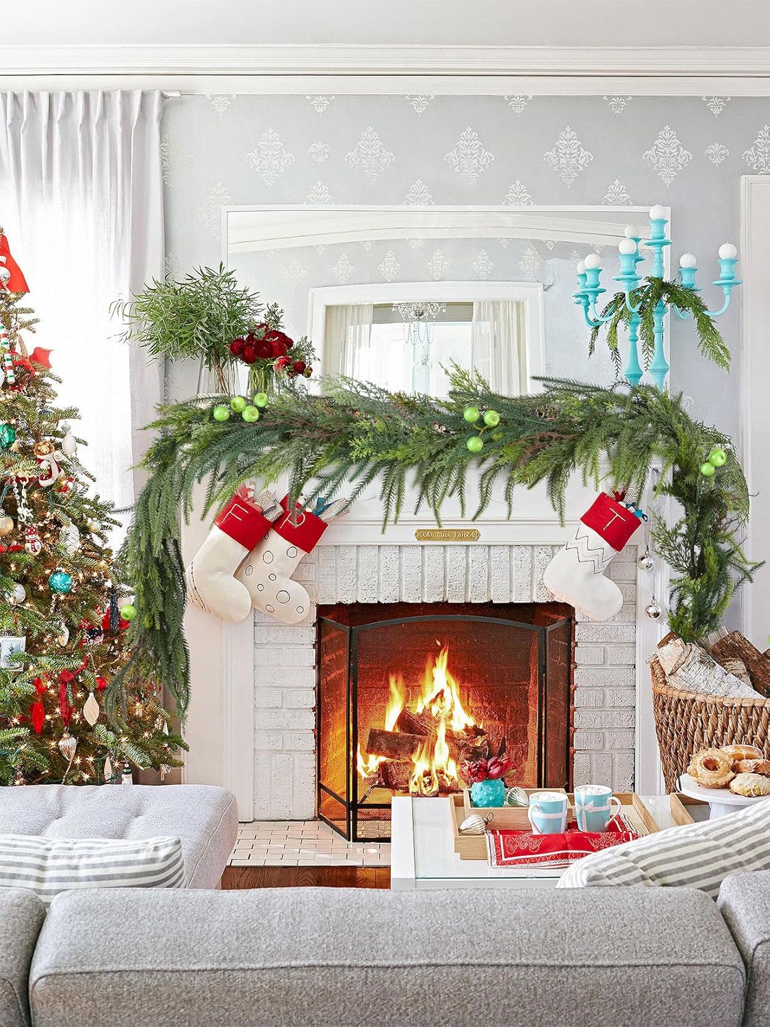 Christmas Norfolk Pine Garlands - 6FT