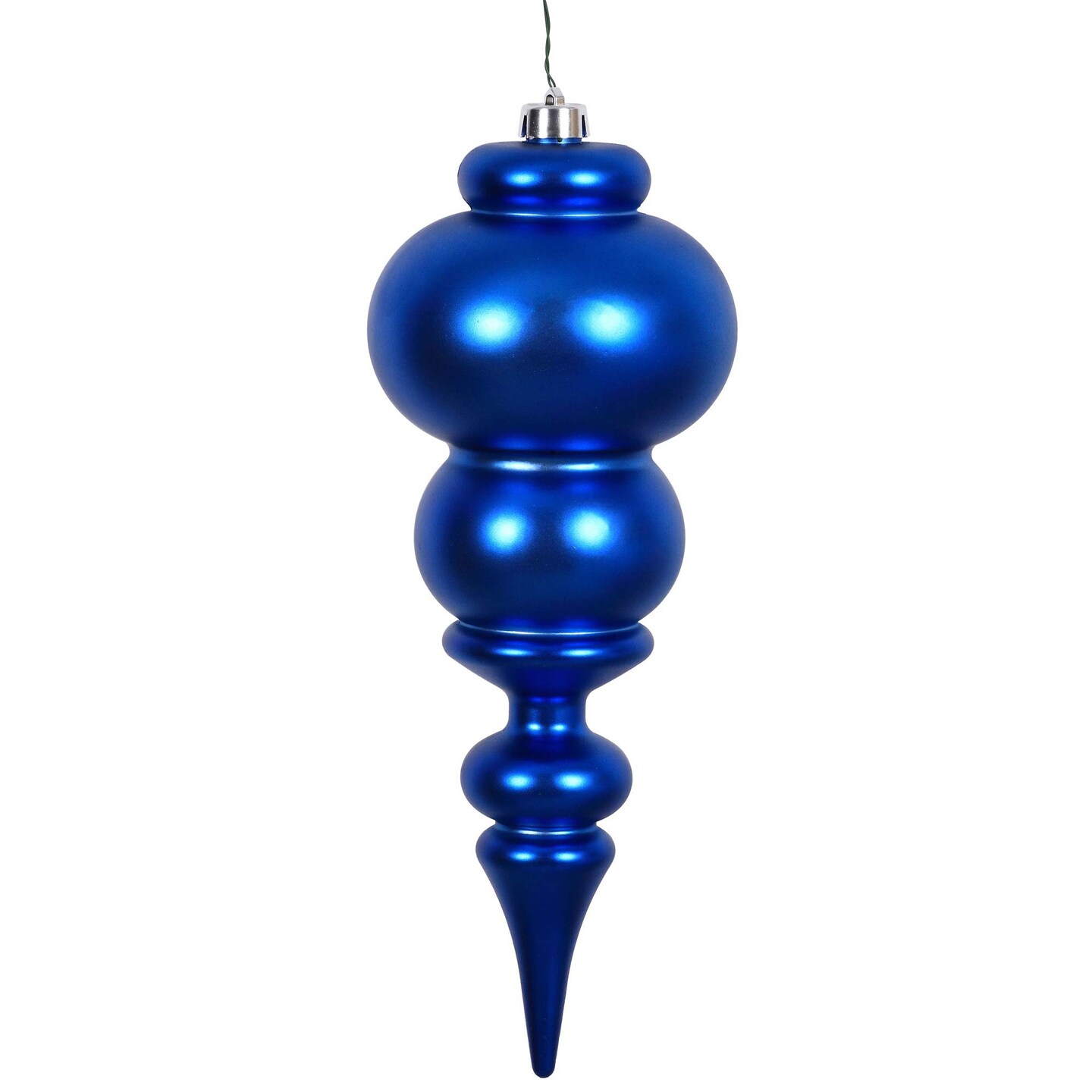 Vickerman 14&#x22; Blue Matte Finial UV Drilled - N150602DMV