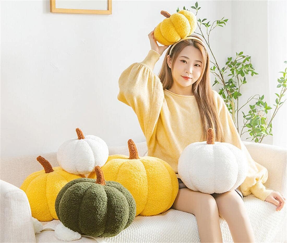 Halloween Pumpkin Plush Throw Pillow - 7.5 inches (Dark Green)