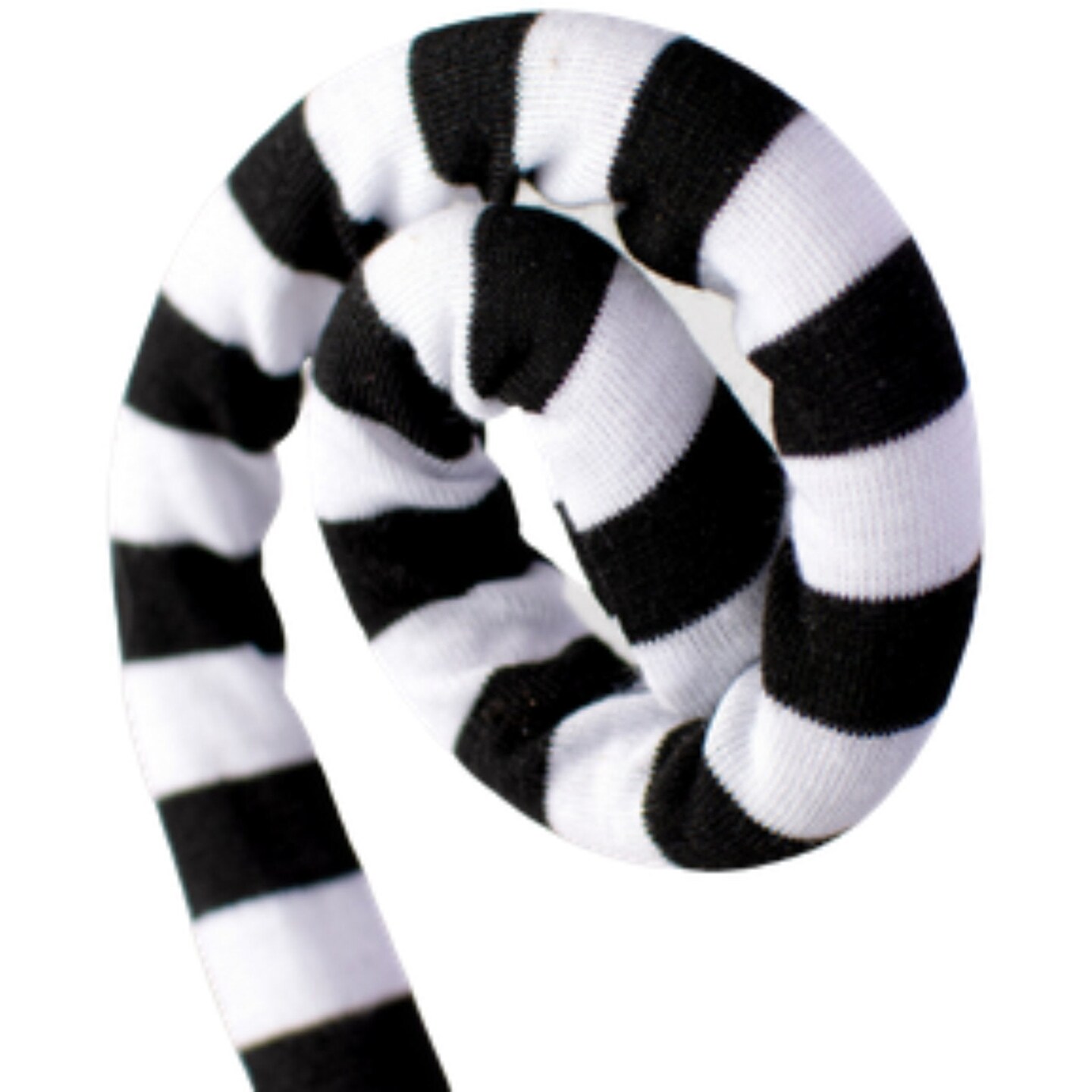 30&#x22; Ice Fabric Stripe Spiral Spray: Black &#x26; White