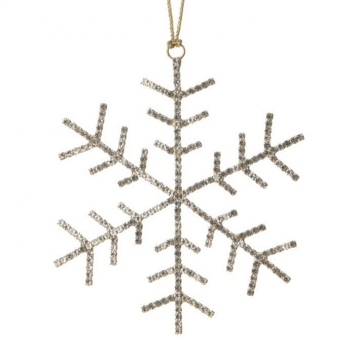 5&#x22; Petite Jewel Snowflake Ornament: Gold
