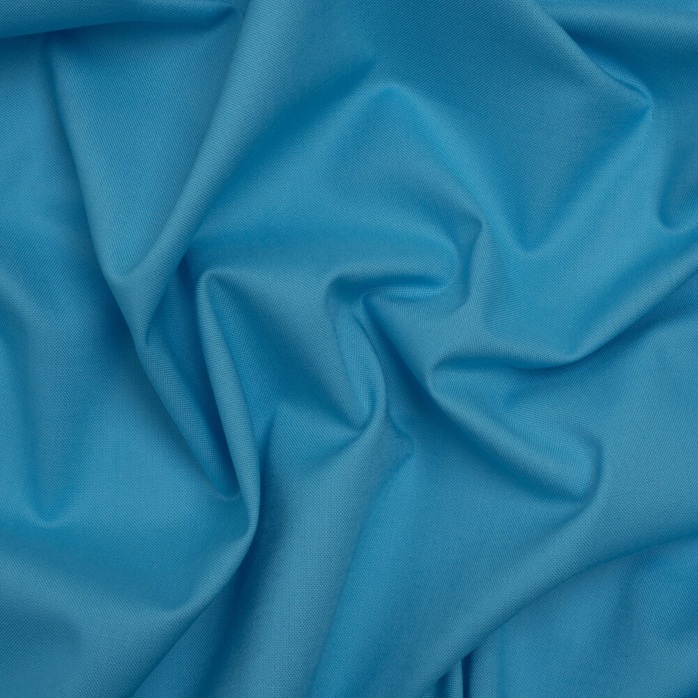 1 Yard Turkish Blue Solid Quilting Cotton Fabric - Smooth Soft Hand and Supple Drape