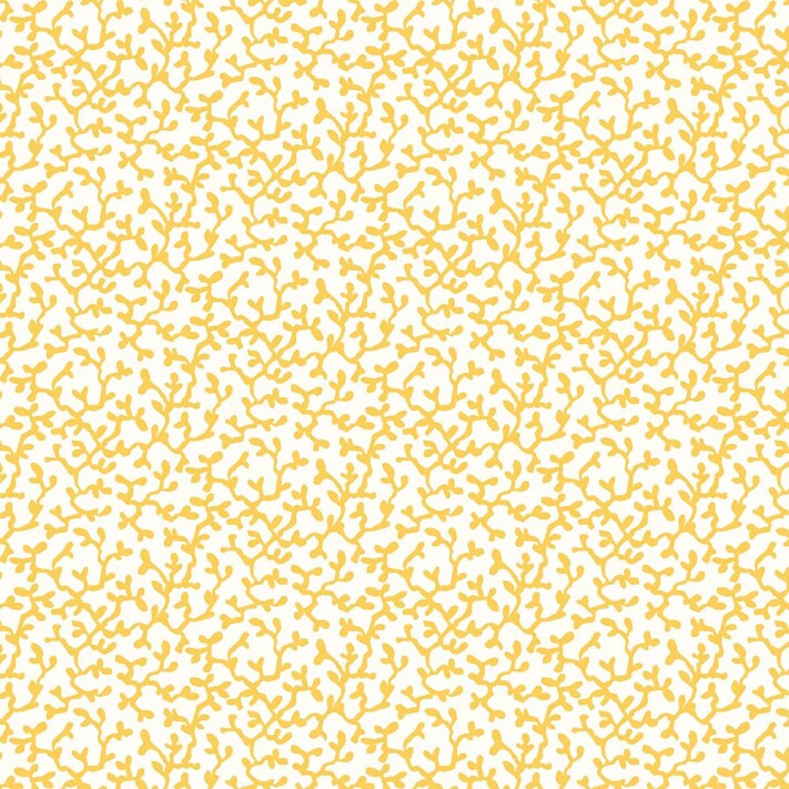 1 Yard Yellow Corallium Lasenby Quilting Cotton Nature Fabric
