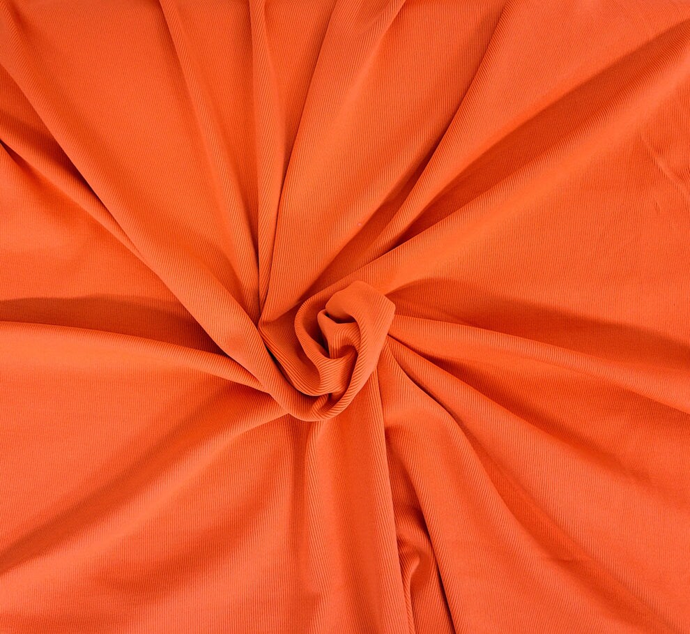 1 Yard Salmon Nylon Spandex 1x1 Rib Knit Fabric