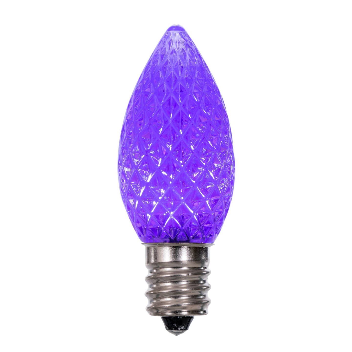 Vickerman C7 Faceted LED Purple Bulb .38W 25/Box - XLEDC76-25