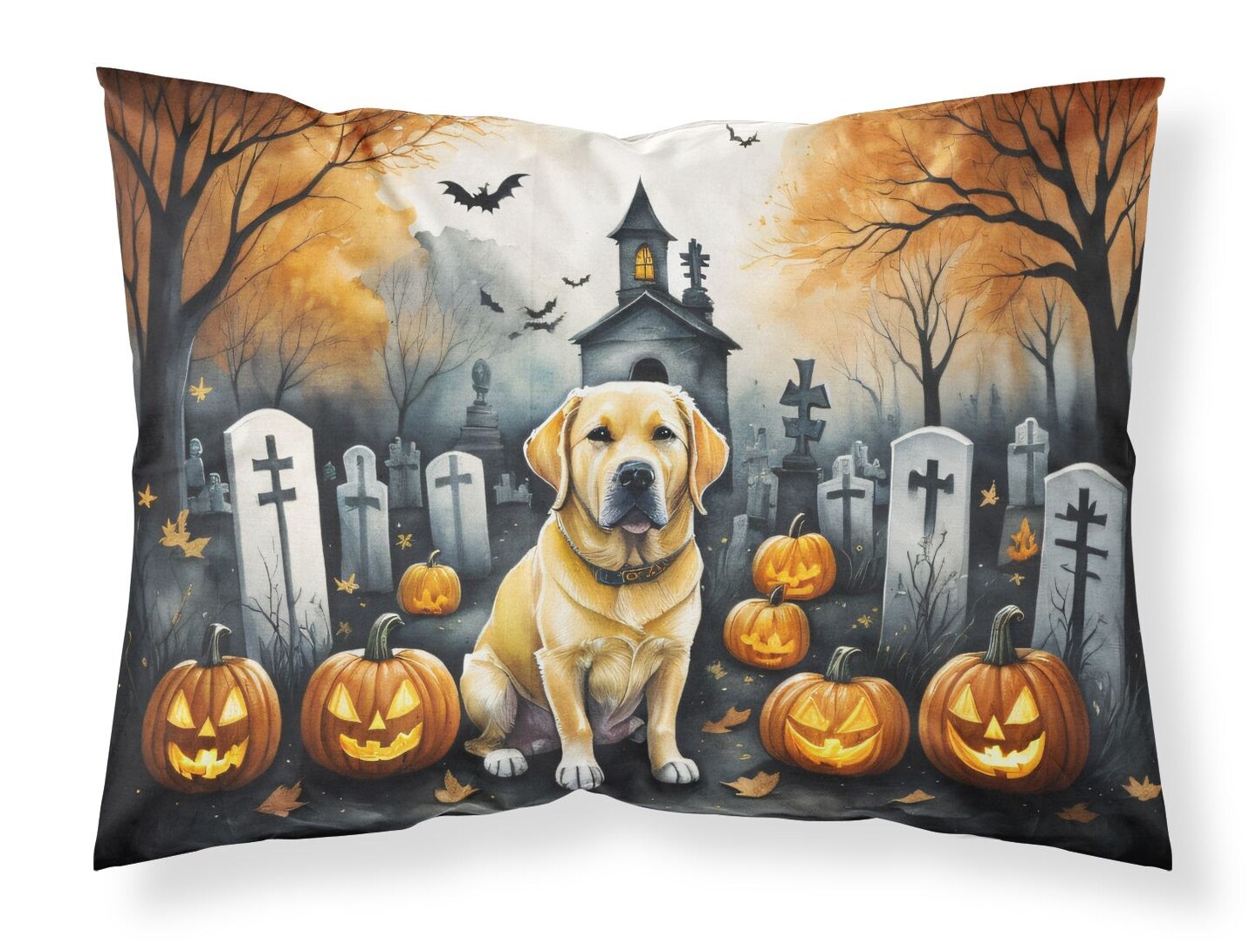 Yellow Labrador Retriever Standard Pillowcase 30 x 20.5 Inches Halloween
