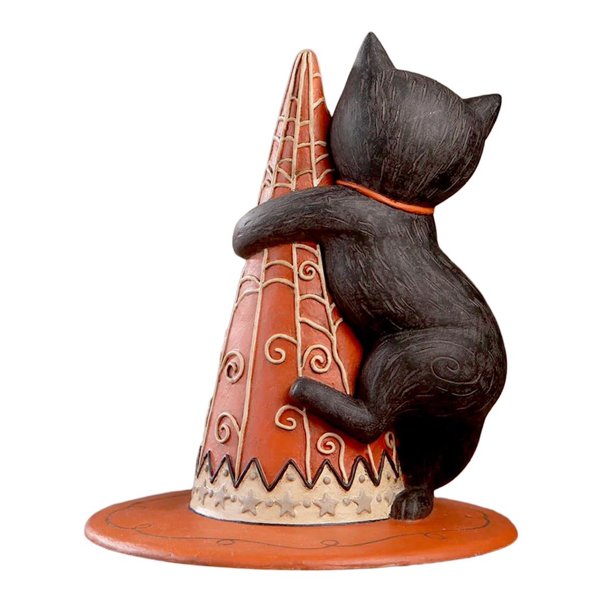 Johanna Parker by Bethany Lowe: Halloween Hugga-Hat Jack Cat Figurine