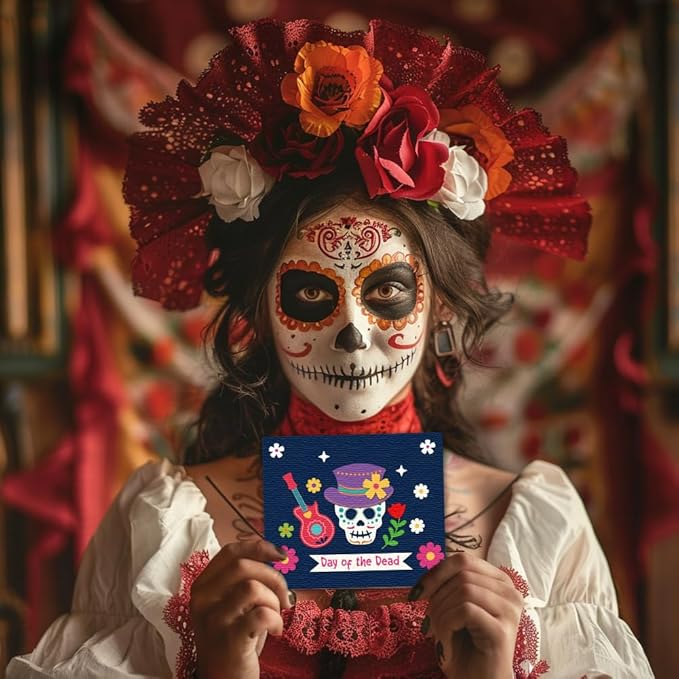 Mexican Day of Dead Diamond Painting for Adults Sexy Sugar Skull Girl 5D Full Drill Crystal Paintwork 16x12 inch,Fashion Skeleton Makeup HD Canvas Diamond Craft Art Bedroom Home Decor(DIY Frame)