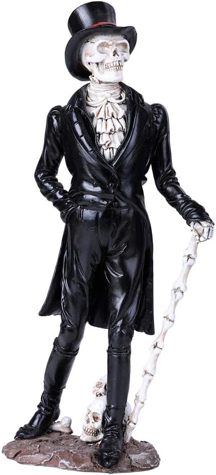 Day of The Dead Skeleton Black Suit Gentleman Resin Figurine