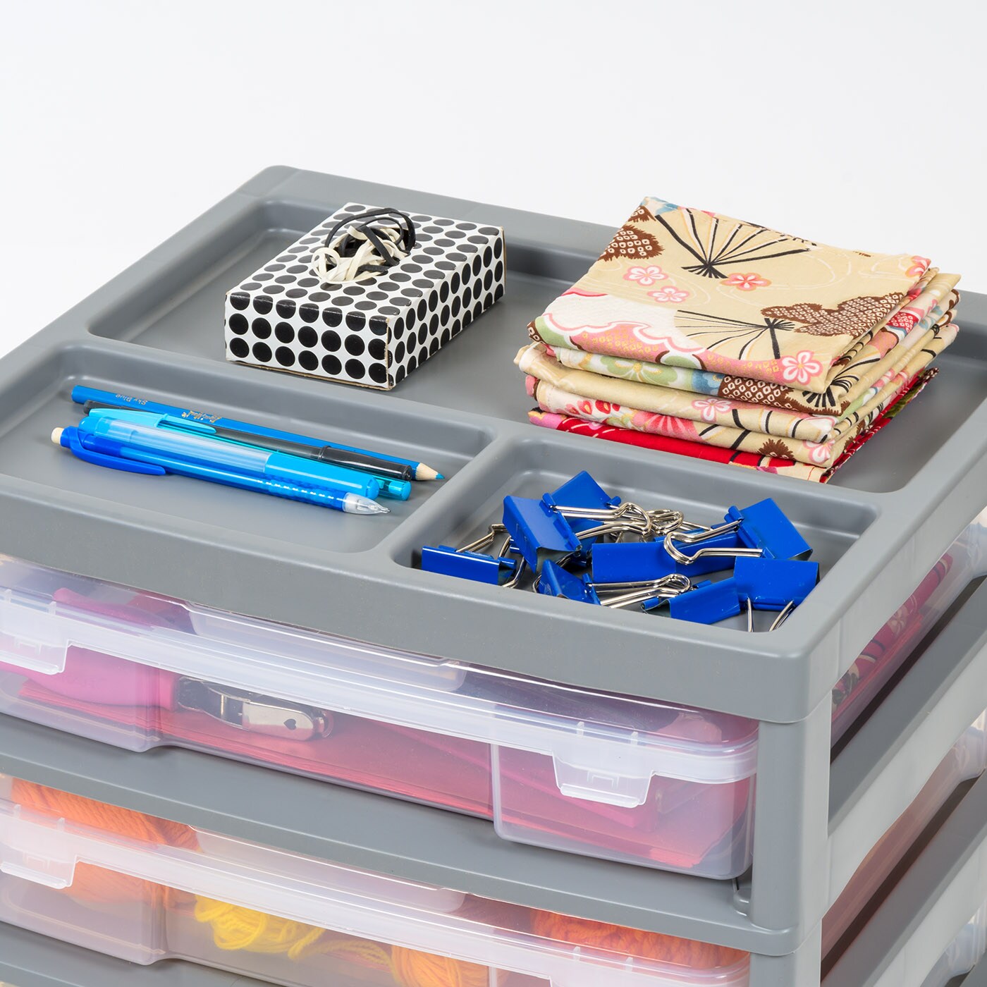 IRIS 5-Case Scrapbook Cart, Gray