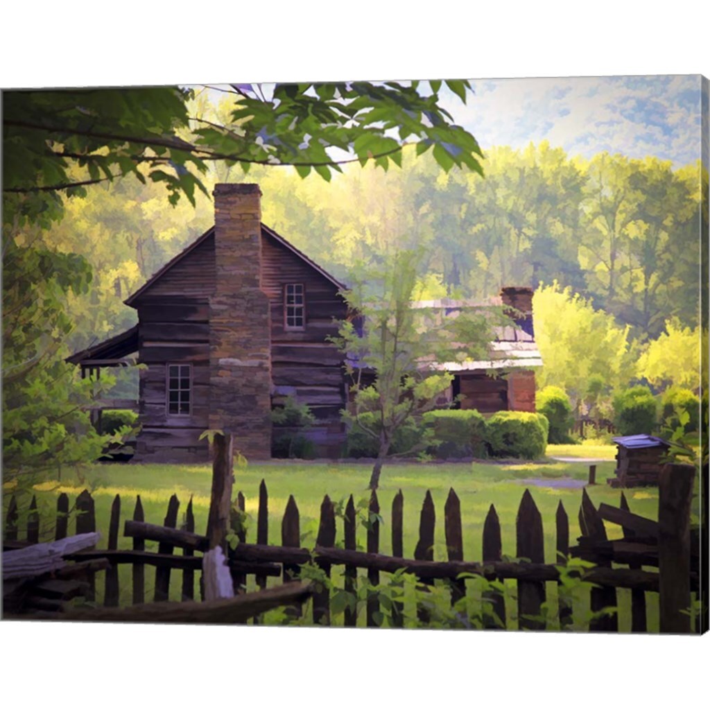 Oconaluftee Village by J.D. McFarlan 20" x 16" Canvas Wall Art