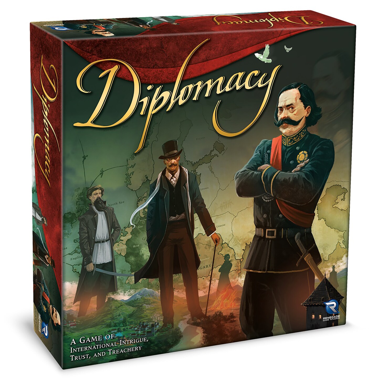 Diplomacy - Renegade, Europe 20th Century Strategy Board Game of Alliances &#x26; Betrayal, Ages 12+, 2-7 Players, 4 Hrs