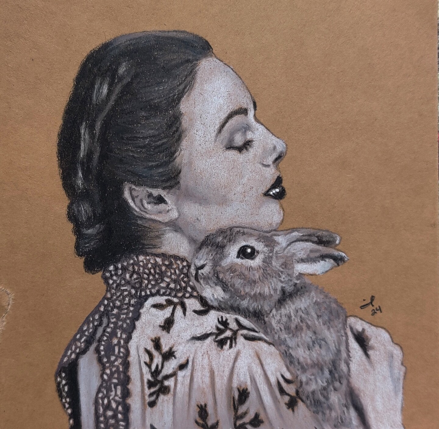 Intro to Blending Prismacolor - Grayscale Portrait