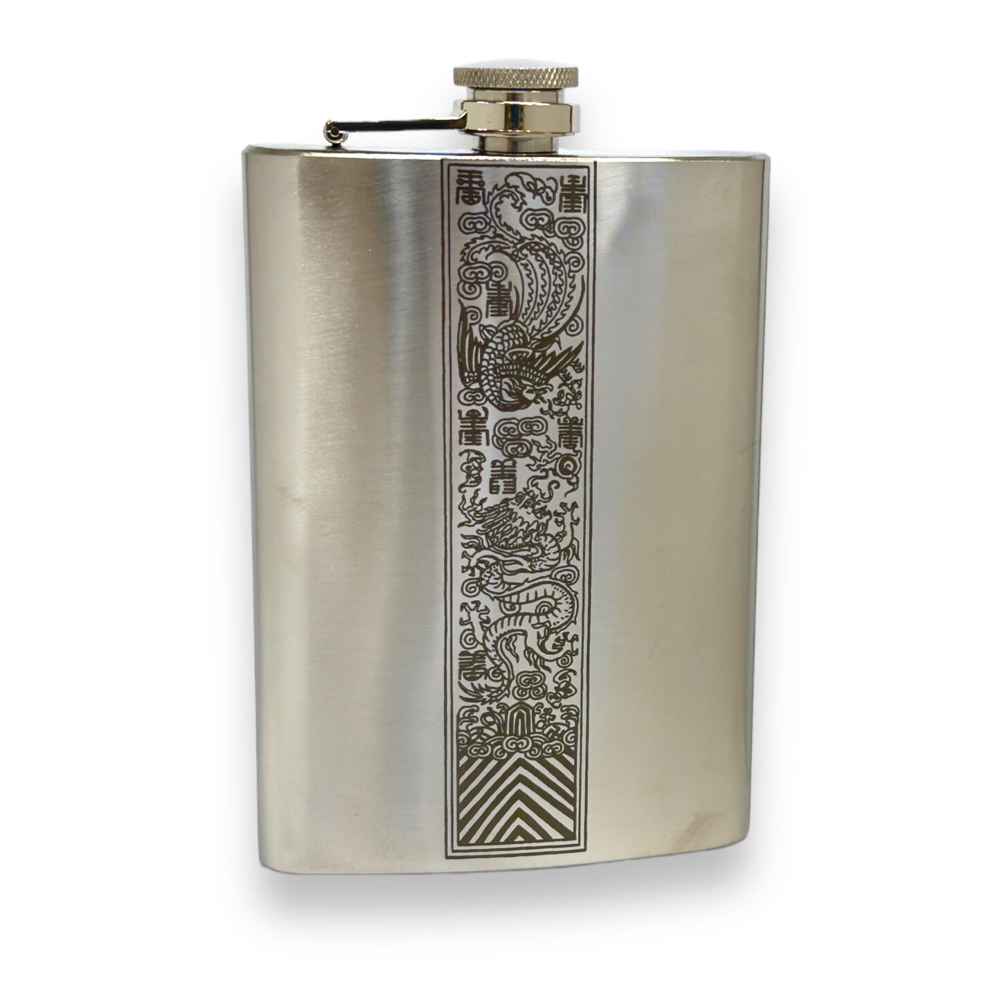8oz Chinese Dragon and Phoenix Stainless Steel Flask 8oz Chinese Dragon and Phoenix Stainless Steel Flask
