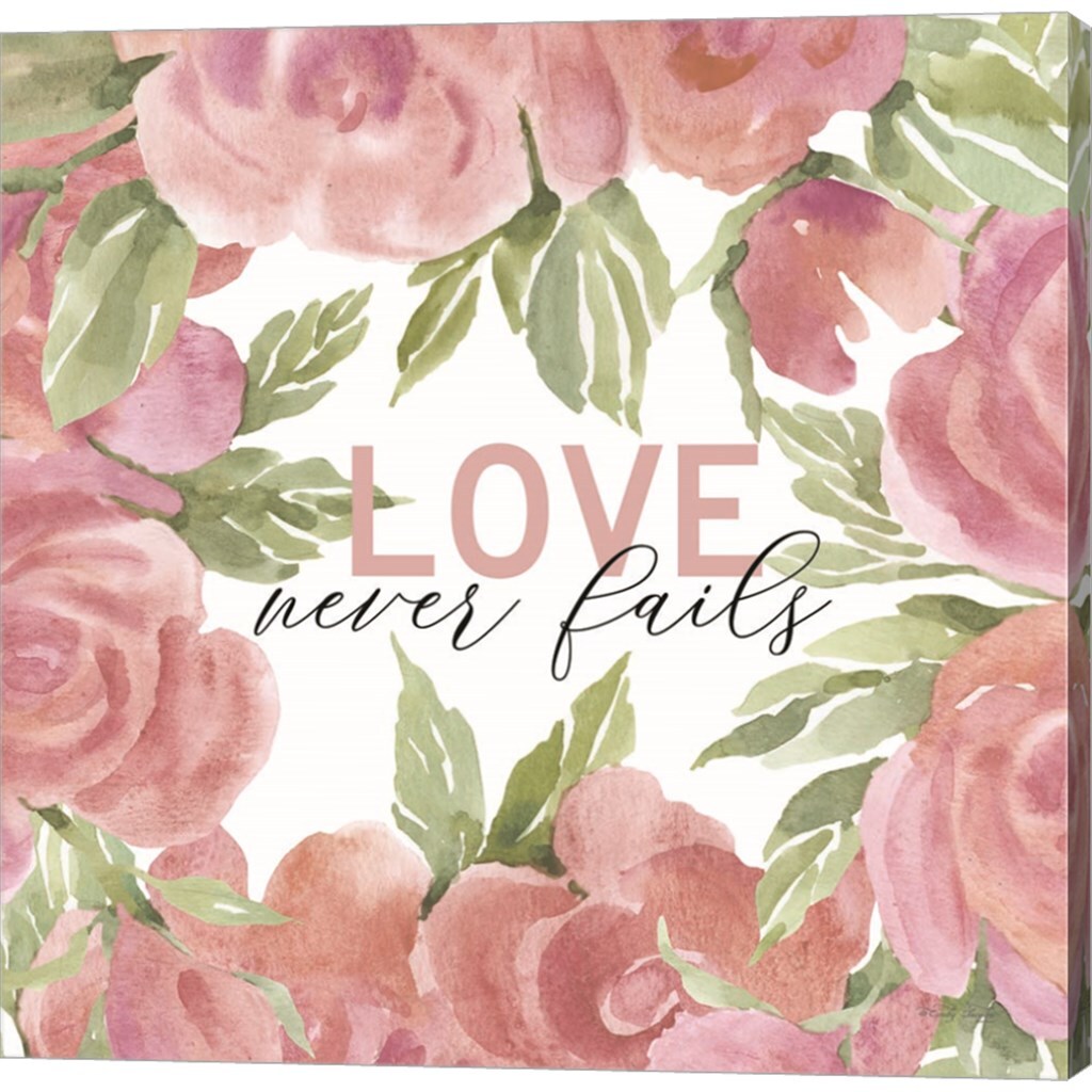 Love Never Fails by Cindy Jacobs 12&#x22; x 12&#x22; Canvas Wall Art