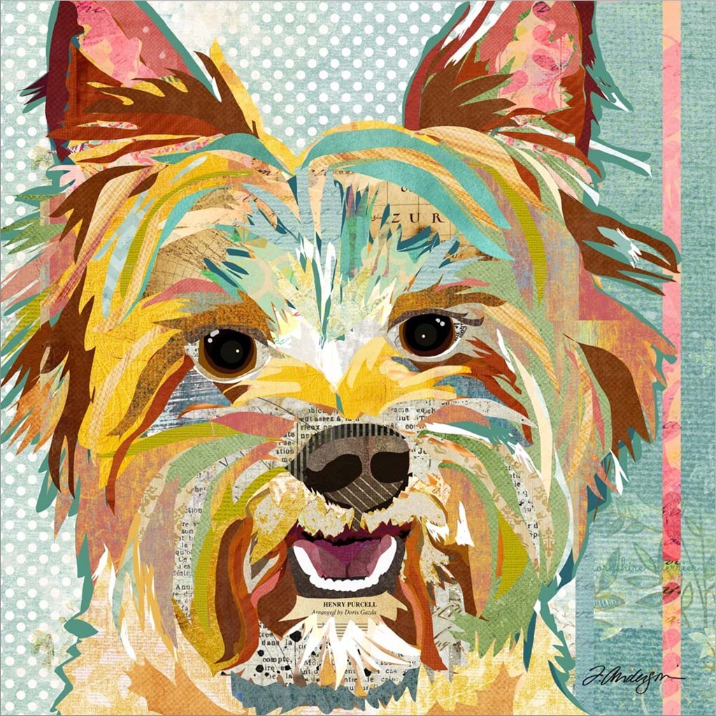 Yorkie by Traci Anderson 12&#x22; x 12&#x22; Canvas Wall Art