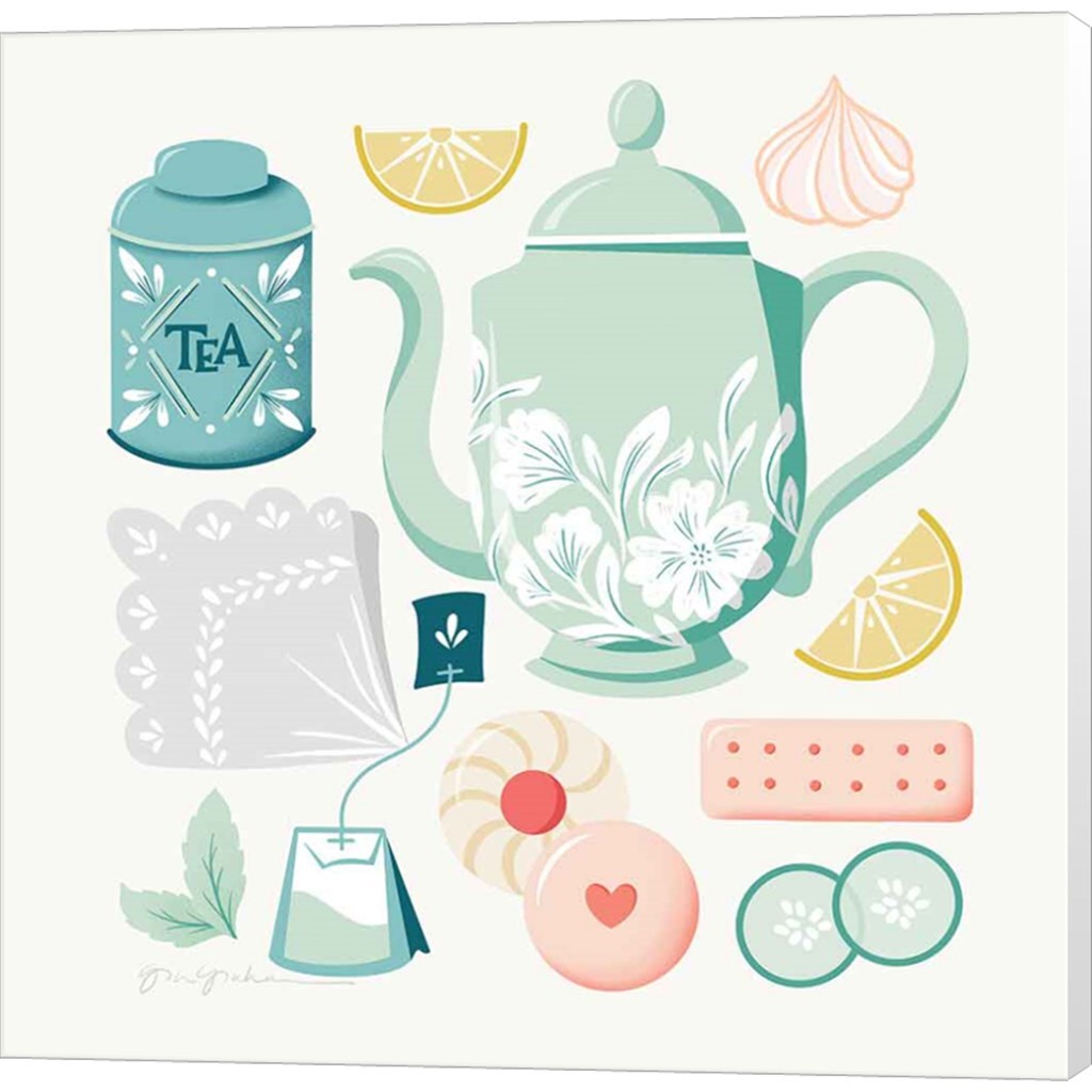 Tea Time IV by Gia Graham 12&#x22; x 12&#x22; Canvas Wall Art