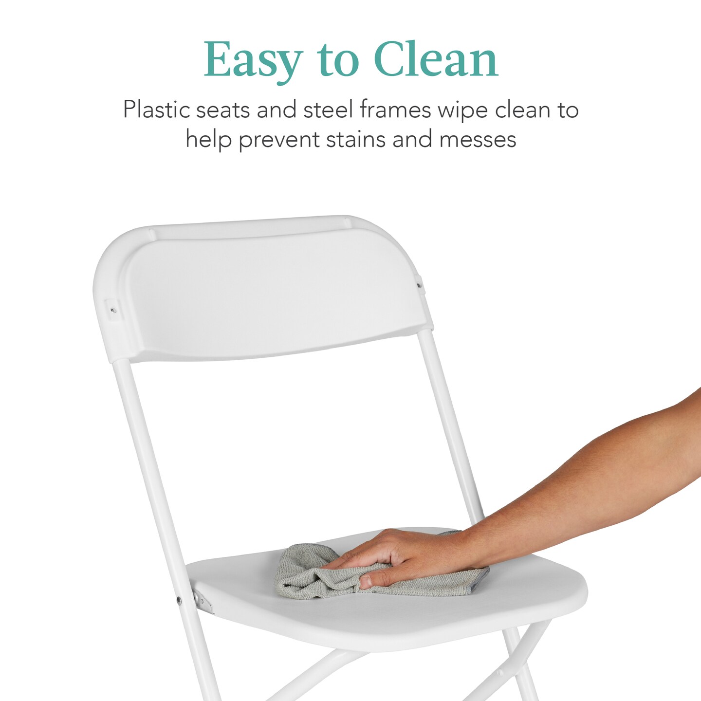 Best Choice Products Set of 10 Folding Stacking Plastic Chairs w/ Non-Slip Feet, 350lb Capacity