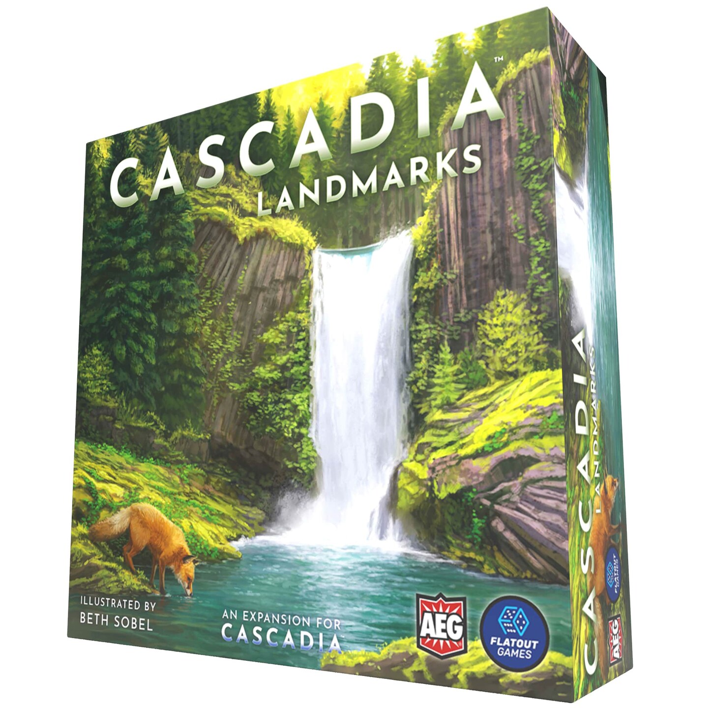 AEG: Cascadia Landmarks - Expansion, Puzzle &#x26; Tile Placement Board Game, Animal &#x26; Nature Themed, Alderac Entertainment Group, Flatout Games, Ages 10+, 1-6 Players, 30-45 Min