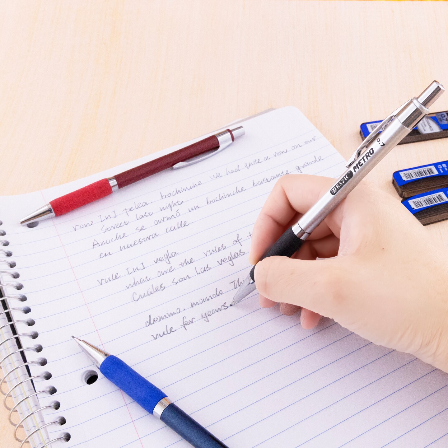 BAZIC 0.7 mm Metro Mechanical Pencil w/ Ceramics High-Quality Lead