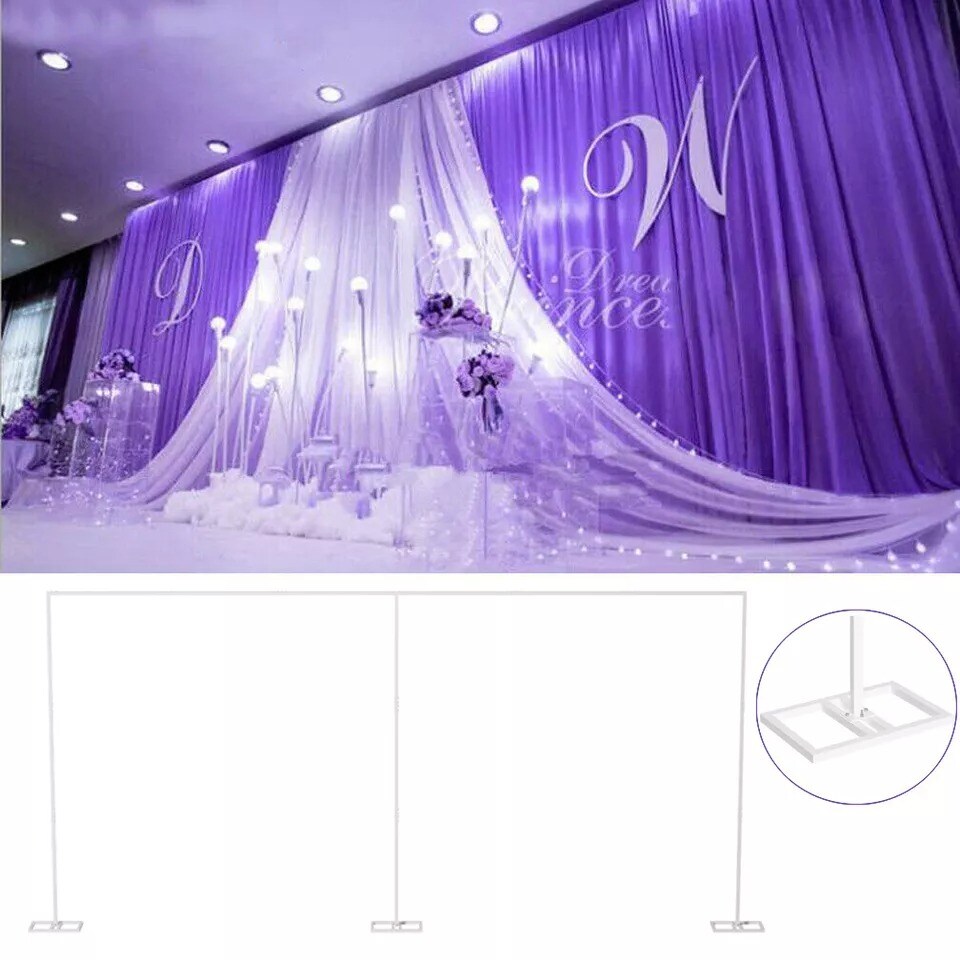 3Mx6M Heavy Steel Drape Backdrop Stand Pipe Kit Wedding Curtain Frame Adjustable
