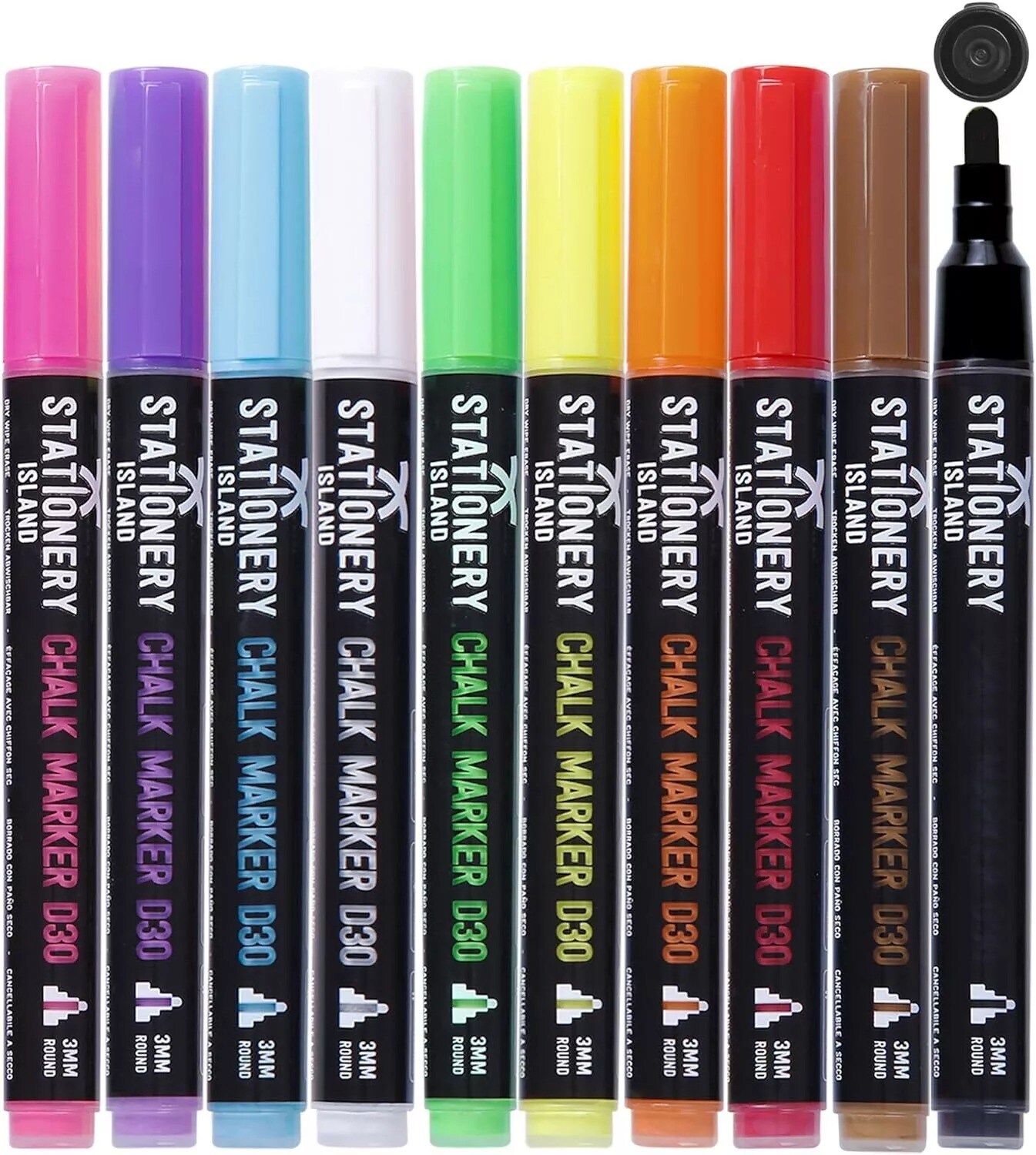 10Pcs Liquid Chalk Markers Whiteboard Dry Erase Chalk Marker Pens for Blackboard