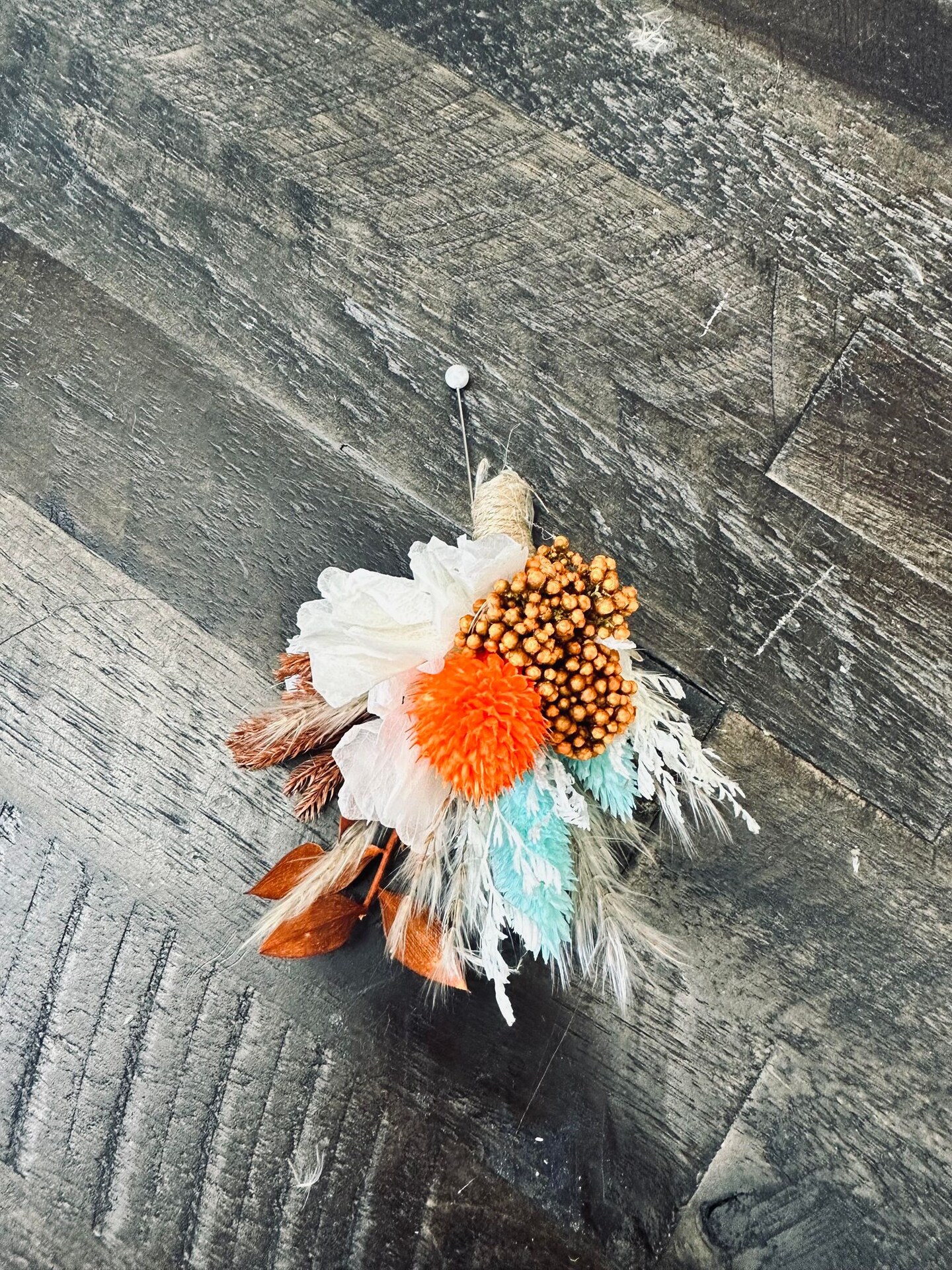 Aqua Delight - Boho, Pampas, Bright Orange, Burnt Orange, Aqua, White product 3
