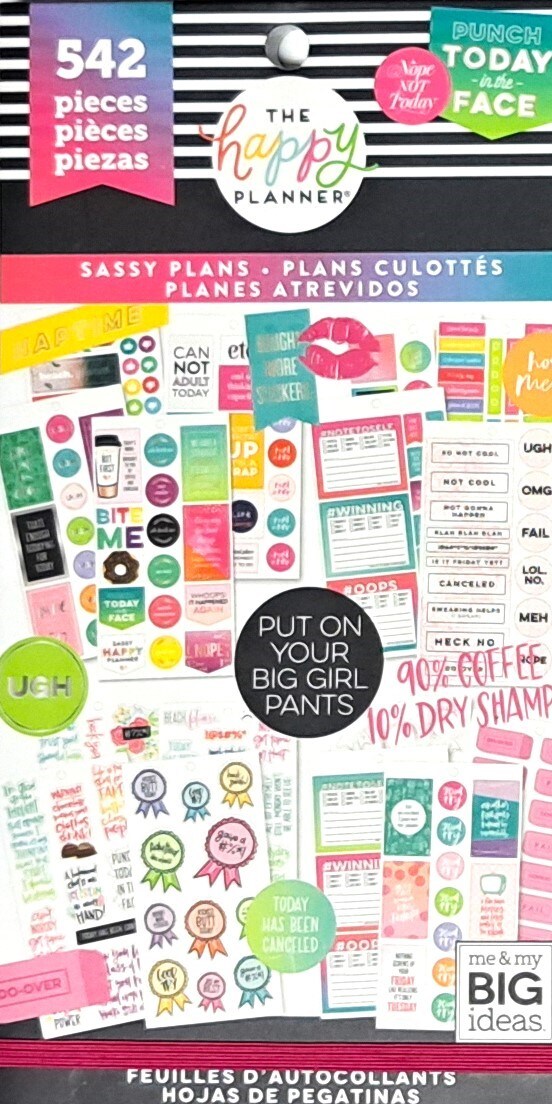 The Happy Planner Sassy Plans 542 Piece Sticker Sheets