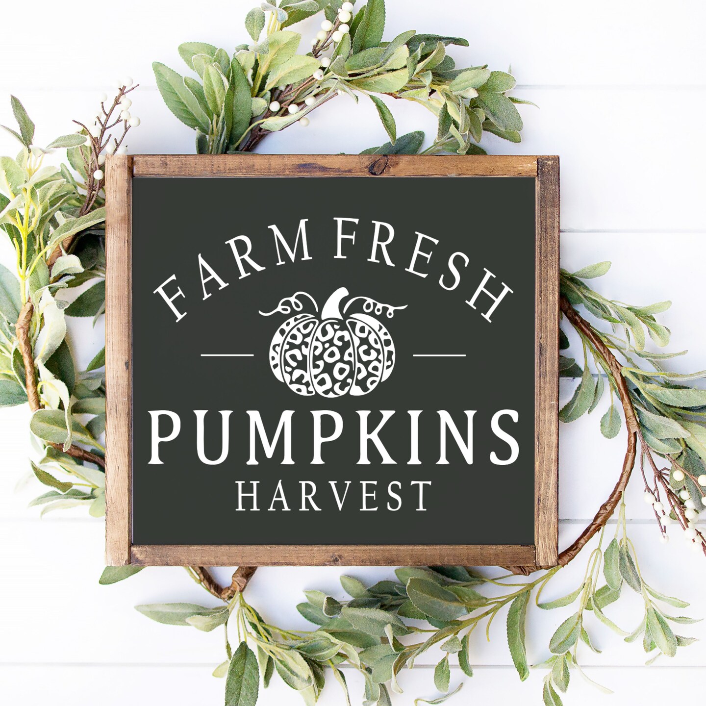 Fall Wood Sign Farm Fresh Pumpkins Harvest, Autumn Shelf Decor, 4 Colors to Choose From