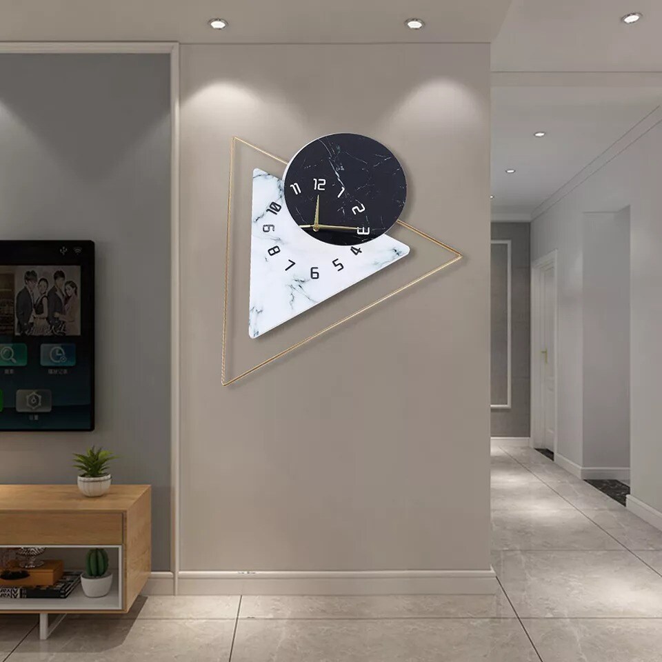 22.5" Modern Wall Clock Large Unique Hanging Art Crafts Living Room Decoration