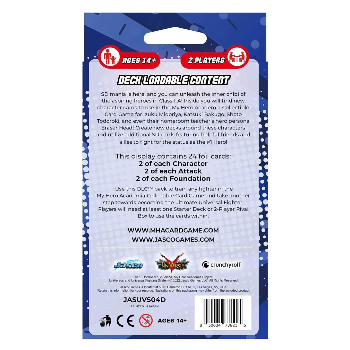 My Hero Academia Collectible Card Game Series 4: Chibi Mania Deck Loadable Content - Expansion Pack, League of Villains, Trading Card Game