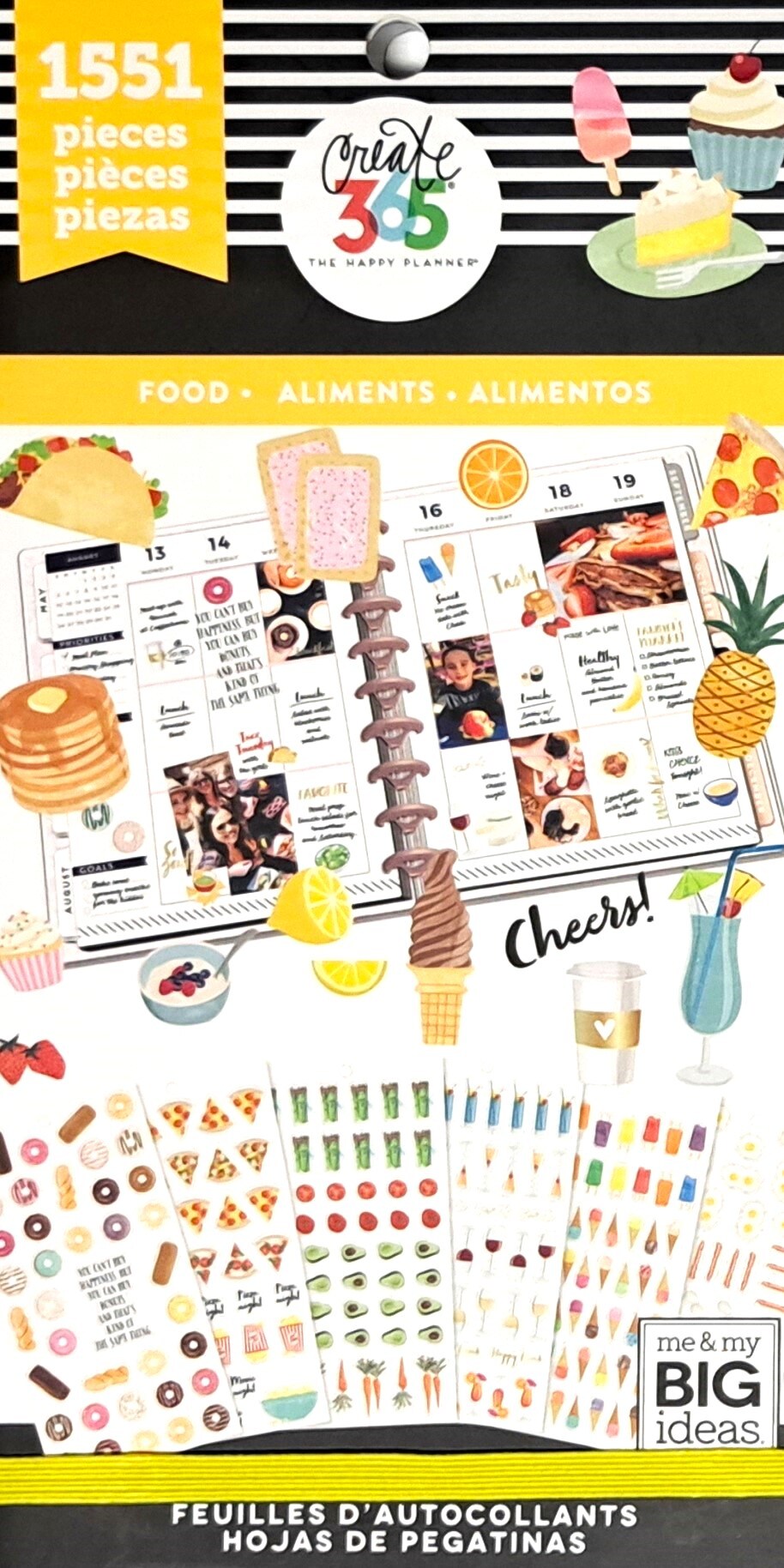 The Happy Planners Food 1551 Piece Sticker Sheets