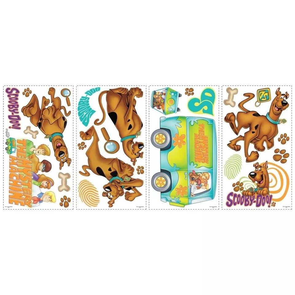 SCOOBY DOO 26 BiG Wall Stickers Room Decor Mystery Machine Decals Decorations