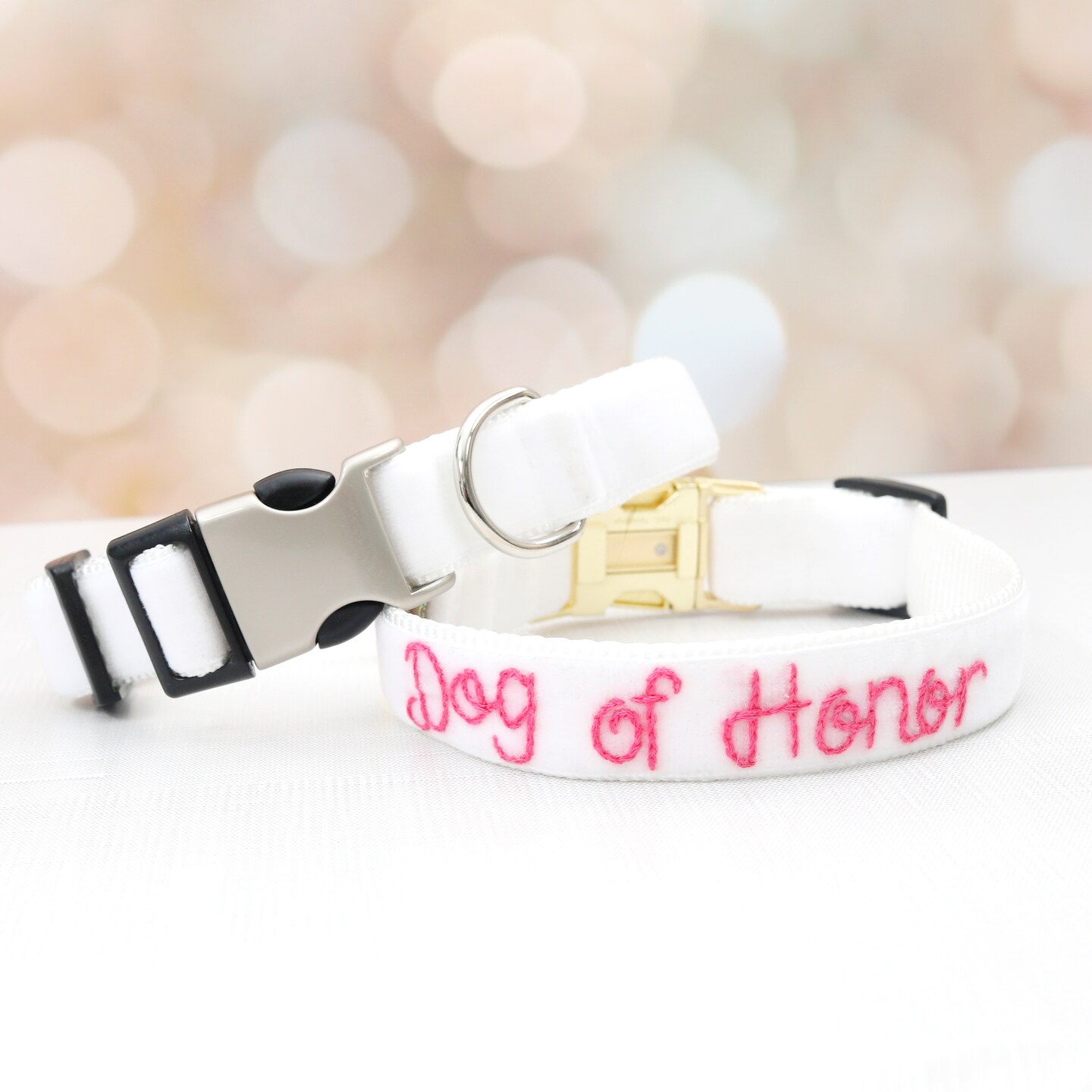 “Dog of Honor” Hand Embroidered Wedding Dog Collar