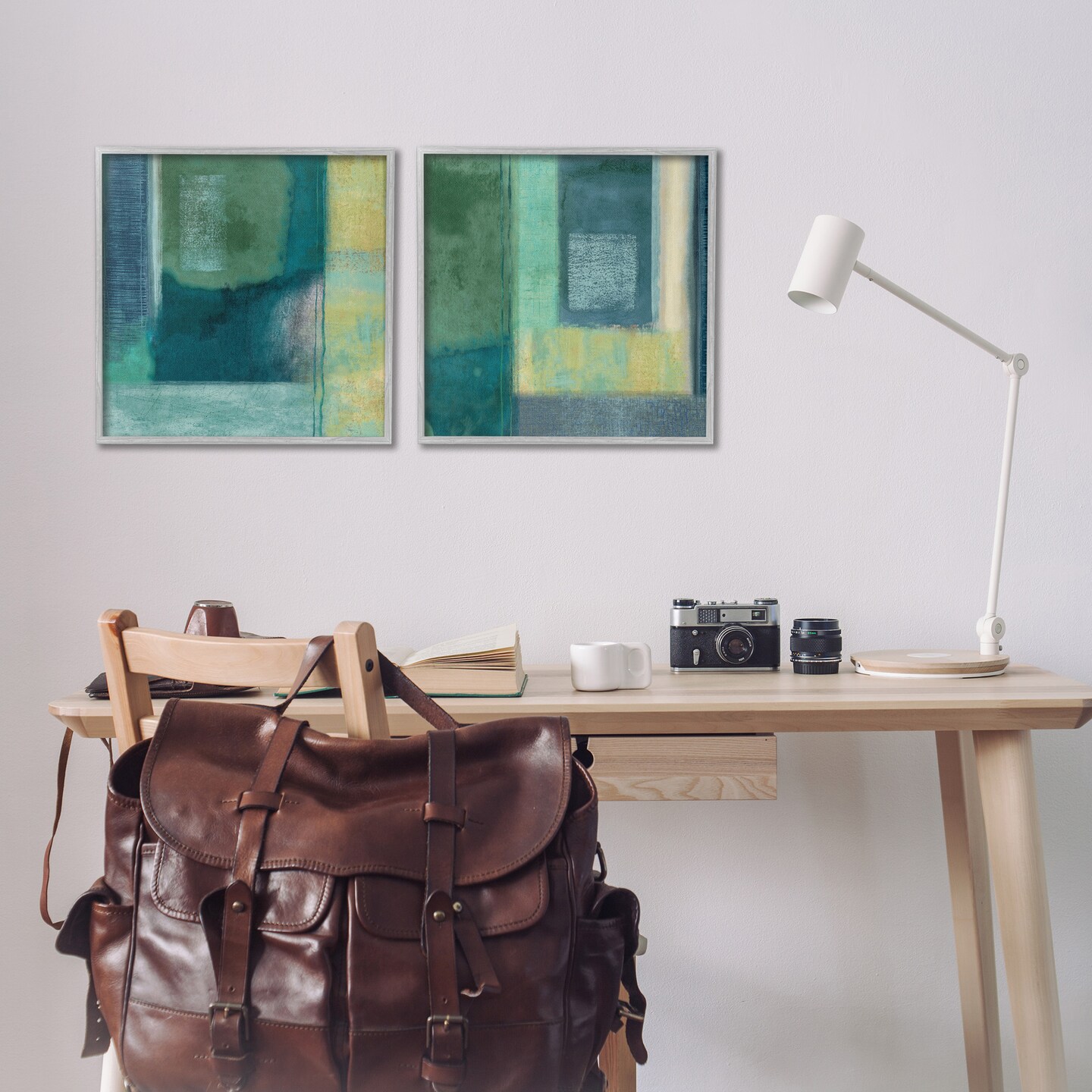 Stupell Industries Asymmetrical Soft Abstract Shapes Framed Giclee Art