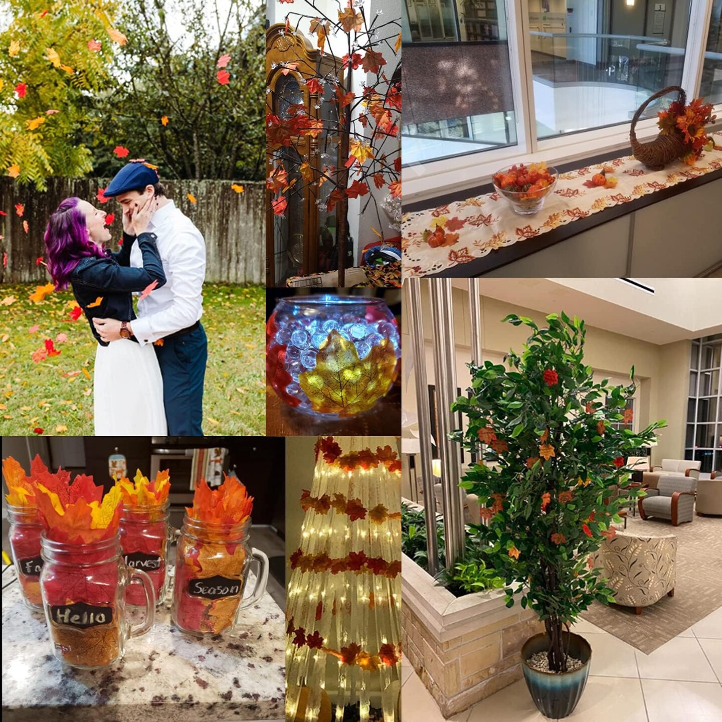 Artificial Maple Leaves Fall Decorations