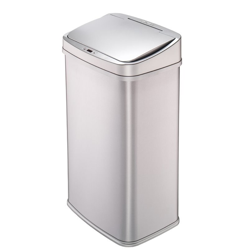 13-Gallon Motion Sensor Trash Can Stainless Steel Kitchen Waste Bin ...