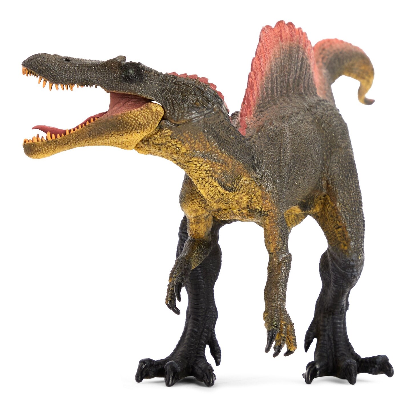 Spinosaurus Dinosaur Toy with Realistic Detail Movable Jaw, Plastic Dino Action Figurine for Boys, Birthday Gifts for Kids, 11.5x6x3.5 in