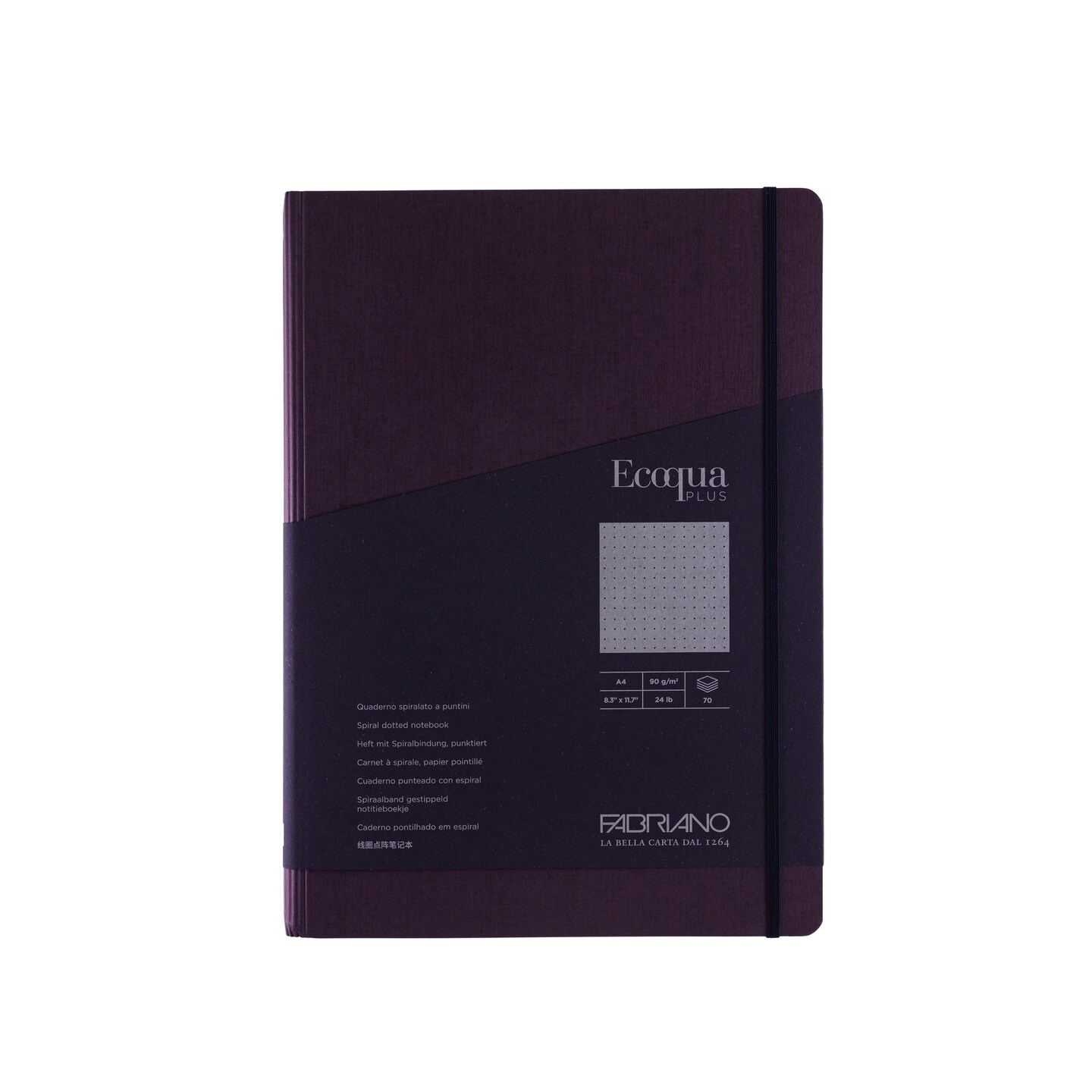 Fabriano Ecoqua Plus Hidden Spiral-Bound Notebook, 8.3" x 11.7", A4