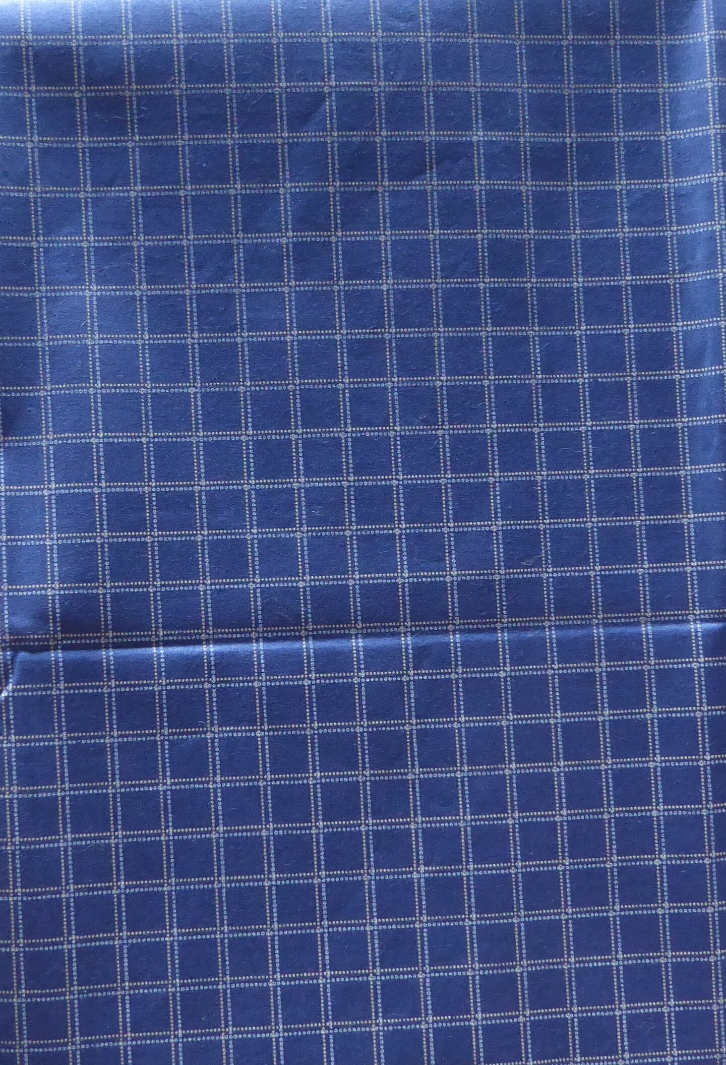 Vintage Blue and White Squares 54 Inches wide Cotton Fabric by the yard