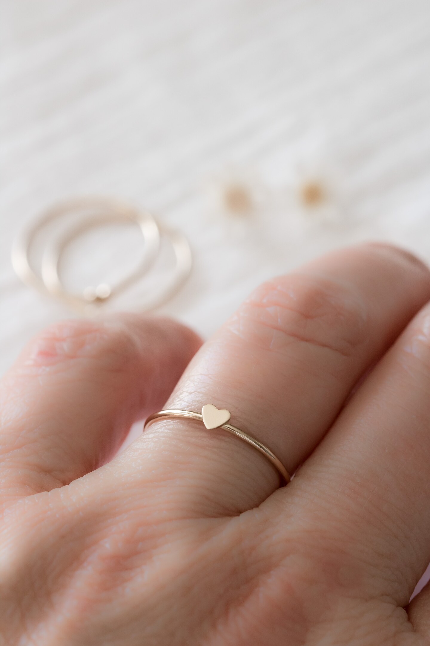 14k Solid Gold Heart Ring, Heart Ring, Dainty Heart Ring, Designer Heart Ring, Gold Women's cheapest Ring, Gift for Her, Mother's Day Gift