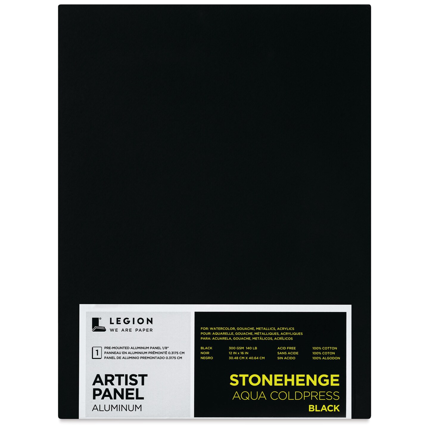 Legion Stonehenge Aqua Aluminum Black Panel - 12&#x22; x 16&#x22;
