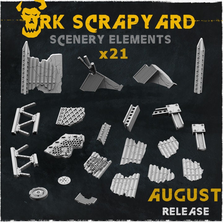 21pc Scrapyard Miniatures for DnD Dungeons and Dragons Wargame Basing ...