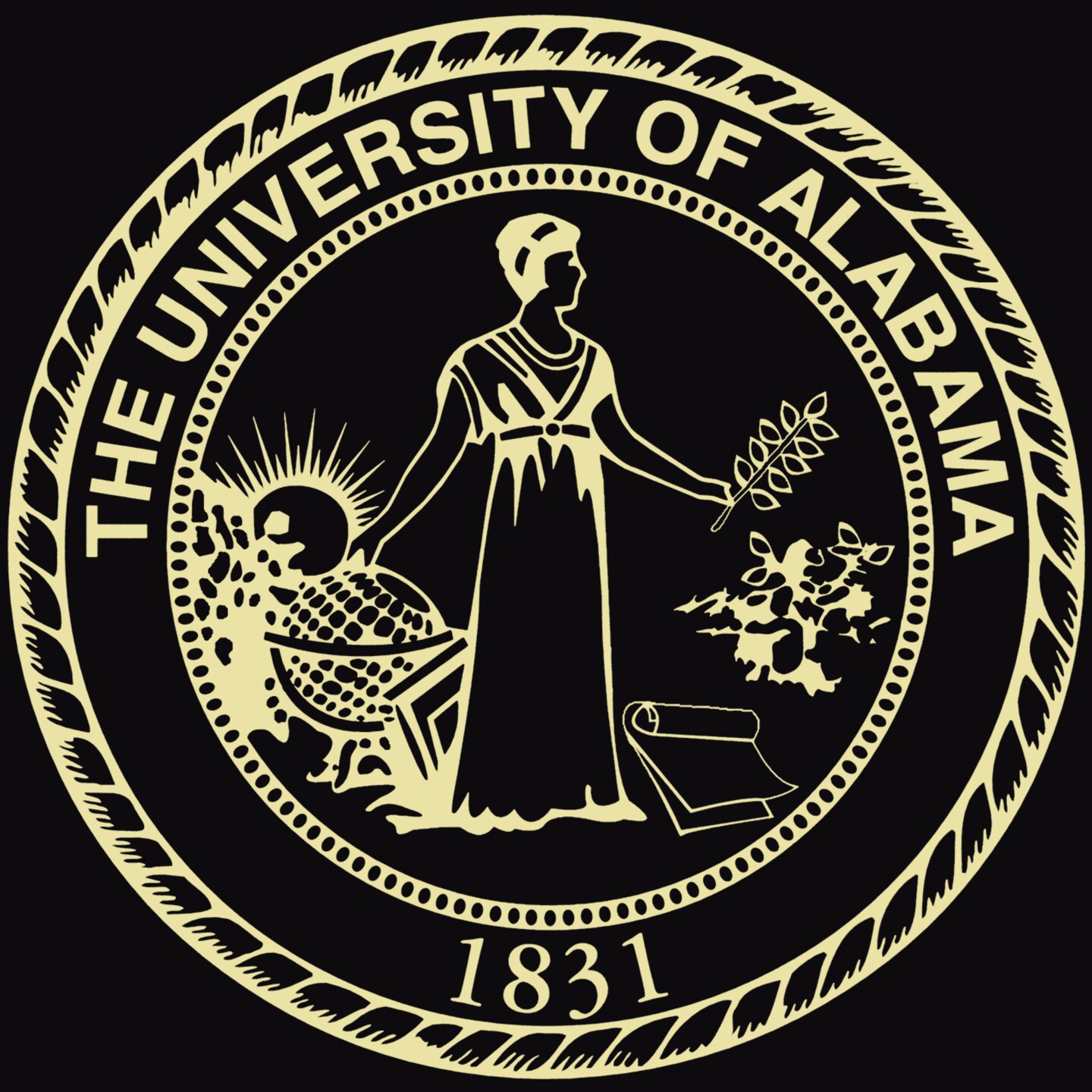 The University of Alabama Tuscaloosa - Gold Embossed Diploma Frame