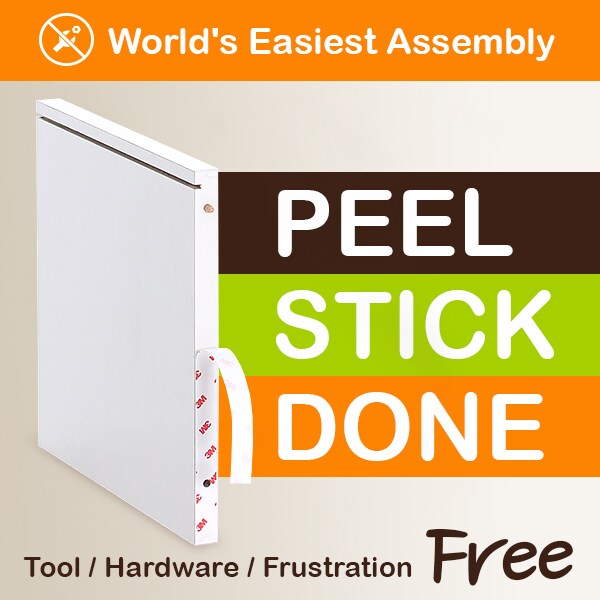 Stack Cube with Shelf, White