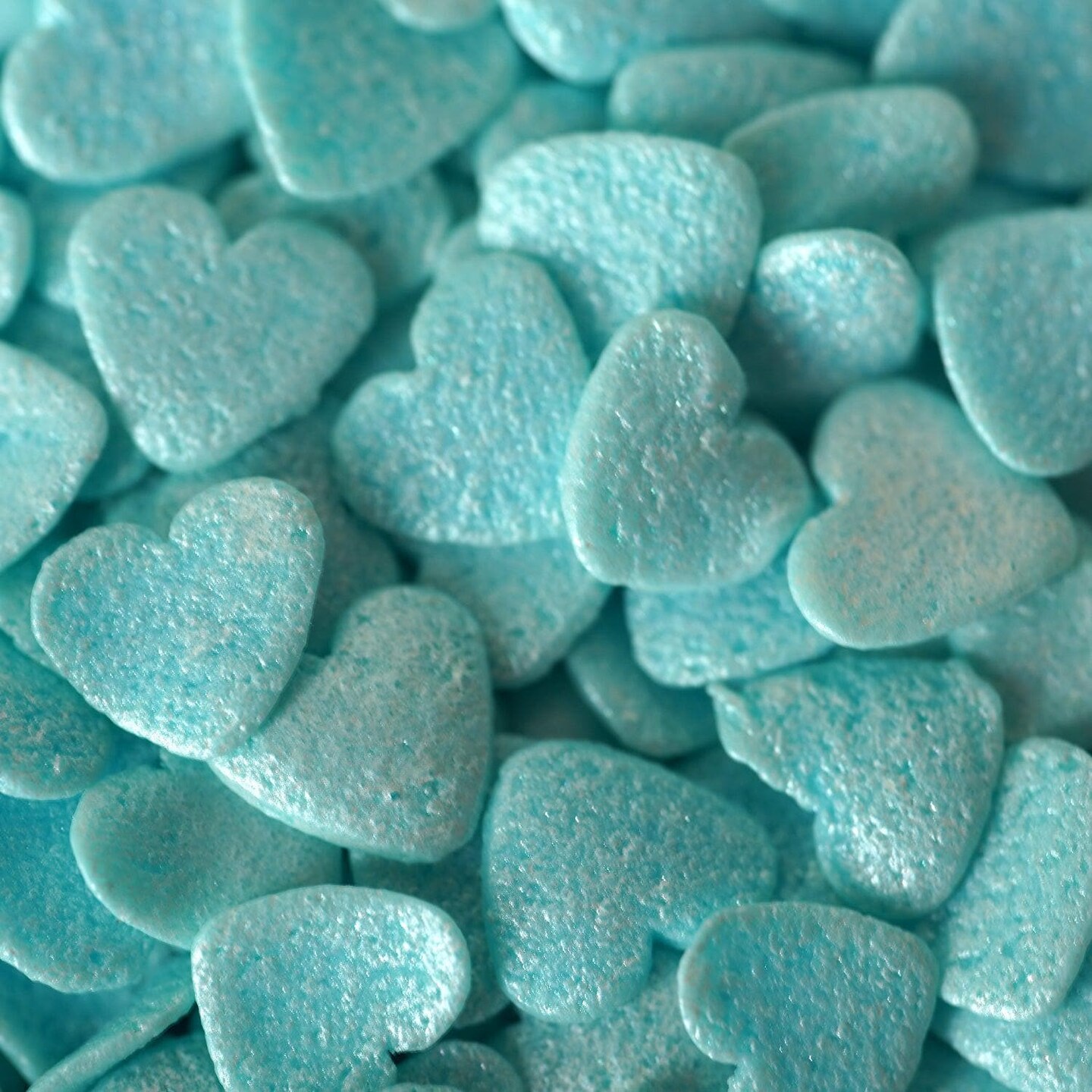 Krazy Sprinkles - Blue Pearl Hearts (1/2 Cup, 1x Jar) for Cakes, Ice Cream &#x26; Cookies