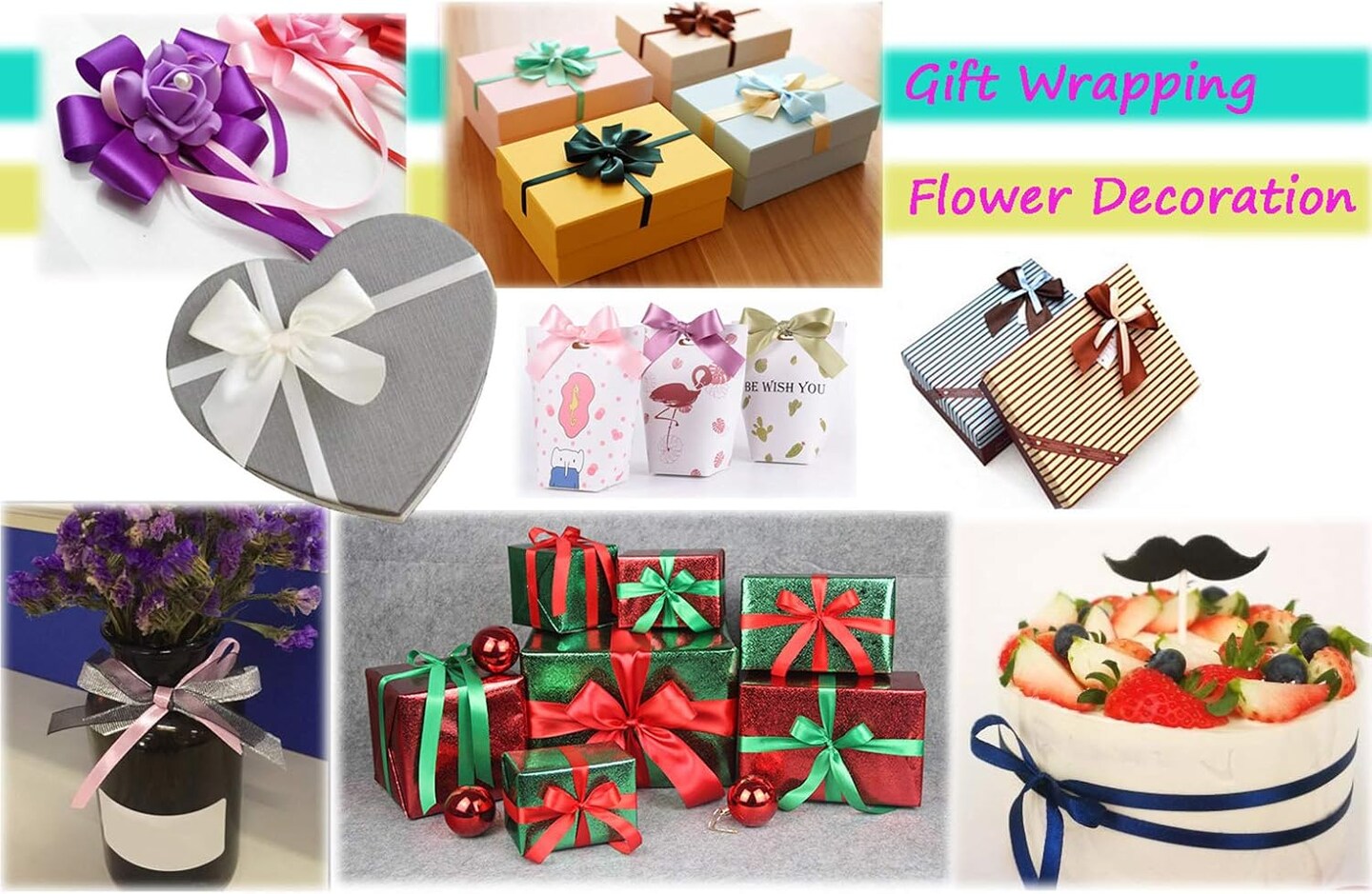 25 Yards 1-1/2 inch Wide Satin Ribbon Perfect for Wedding,Handmade Bows and Gift Wrapping(Pink)