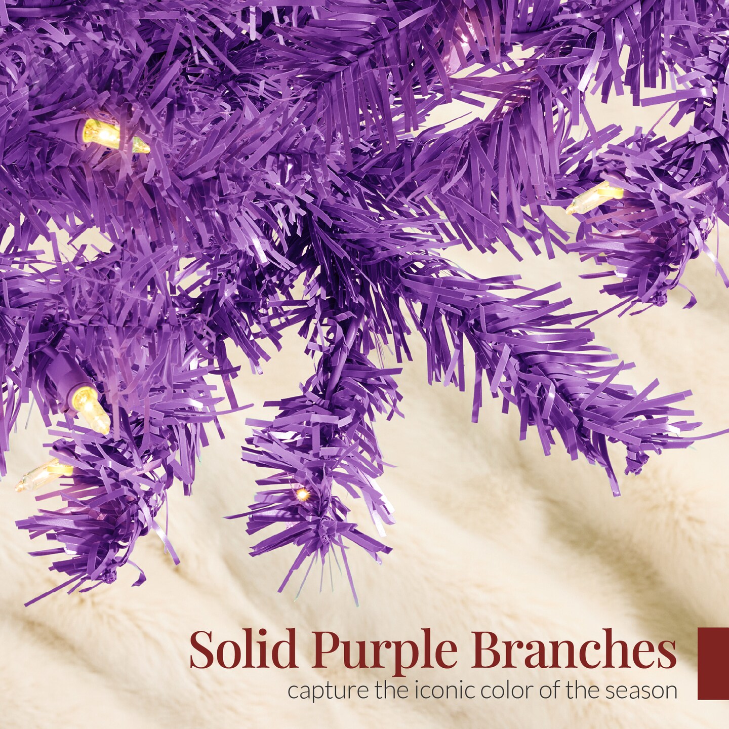Best Choice Products Pre-Lit Purple Christmas Tree, Artificial Full Holiday Decoration w/ Incandescent Lights