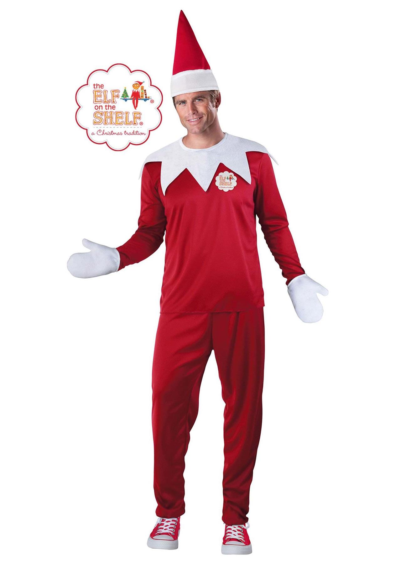 Elf on the Shelf Men&#x27;s Costume Jack Elfington Christmas Santa Claus Medium