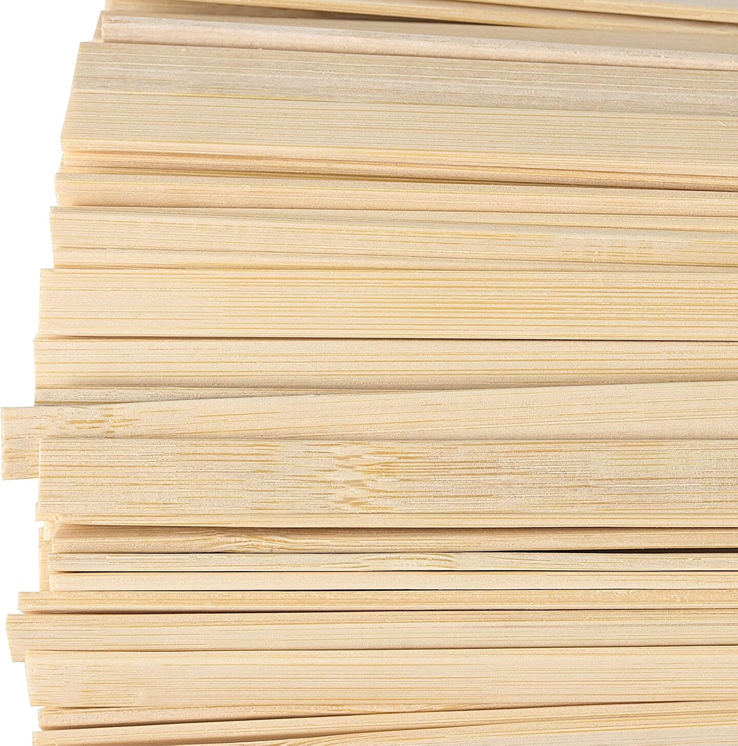 500 Bamboo Craft Sticks – 15.7” Natural Wood Strips for DIY, Miniature Building & Crafts, 3/8” Wide